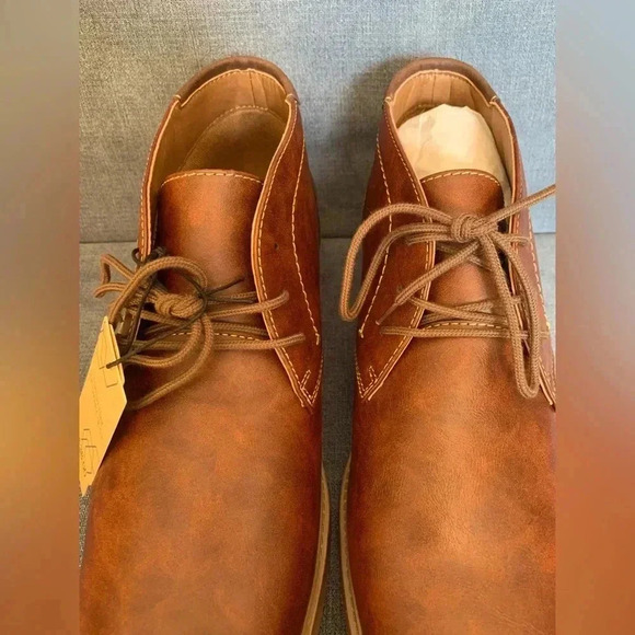 Men’s Madden NYC Brown Faux Leather Lace Up Adam Dress Up Chukka Boot Size 9.5 - Picture 7 of 10